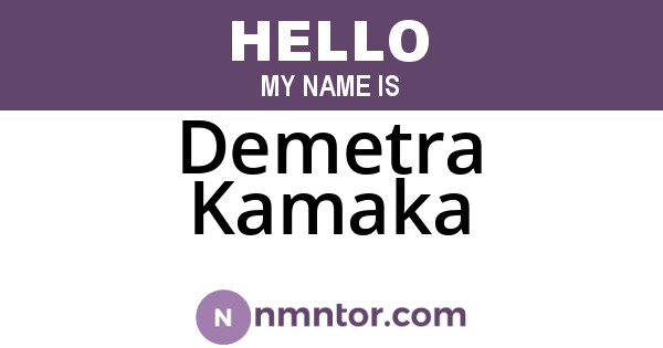 Demetra Kamaka