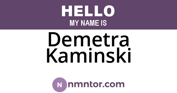 Demetra Kaminski