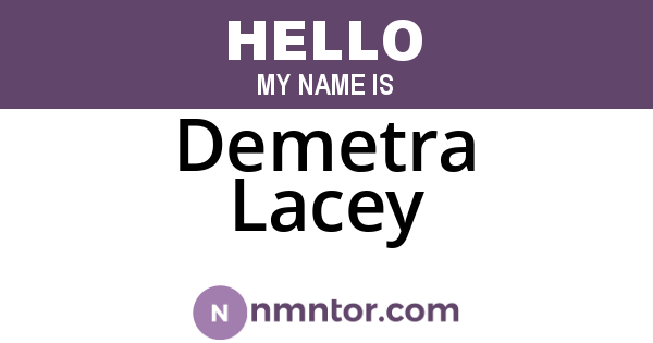Demetra Lacey