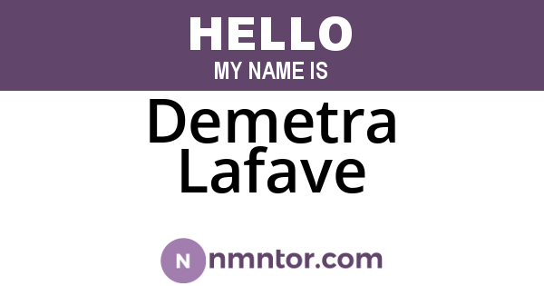 Demetra Lafave