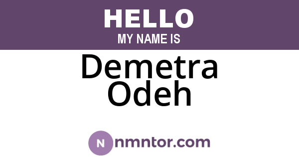 Demetra Odeh