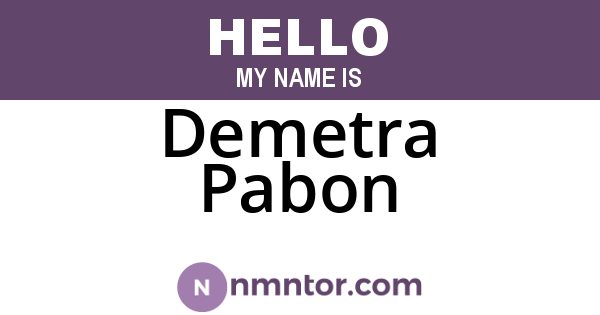 Demetra Pabon