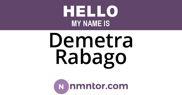 Demetra Rabago