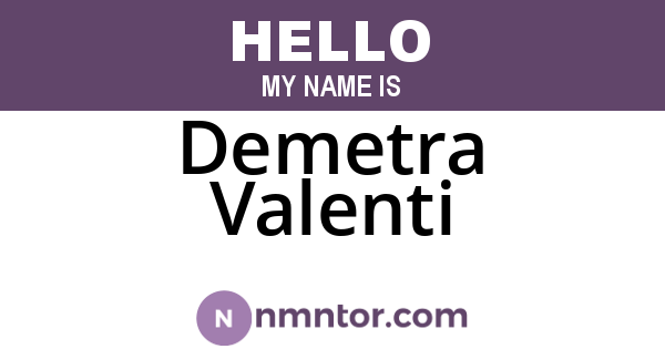 Demetra Valenti