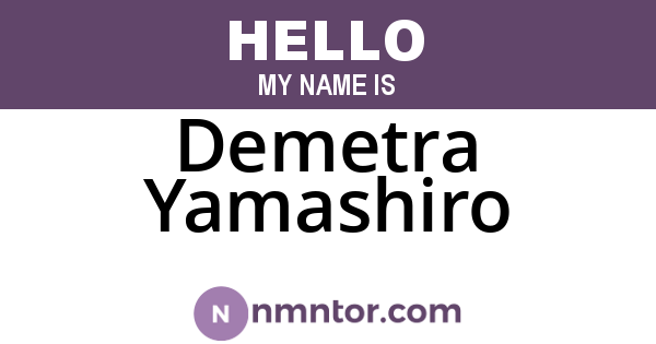 Demetra Yamashiro