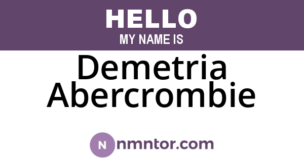 Demetria Abercrombie