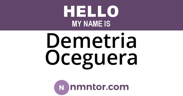 Demetria Oceguera