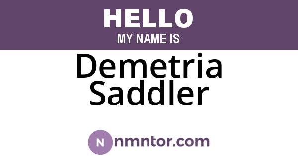Demetria Saddler