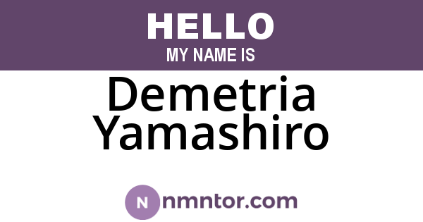 Demetria Yamashiro