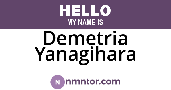 Demetria Yanagihara