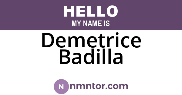 Demetrice Badilla