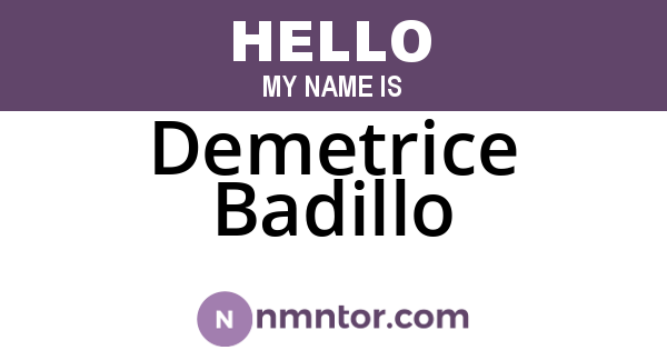 Demetrice Badillo