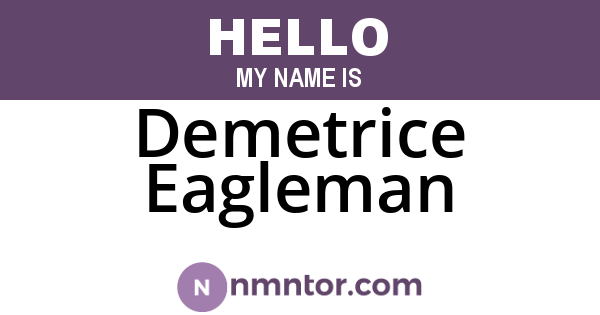 Demetrice Eagleman