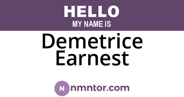 Demetrice Earnest
