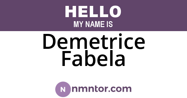 Demetrice Fabela