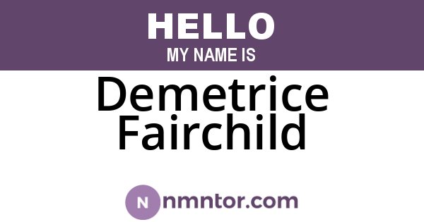 Demetrice Fairchild