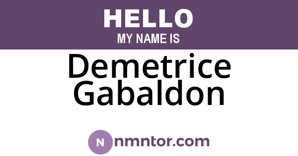 Demetrice Gabaldon