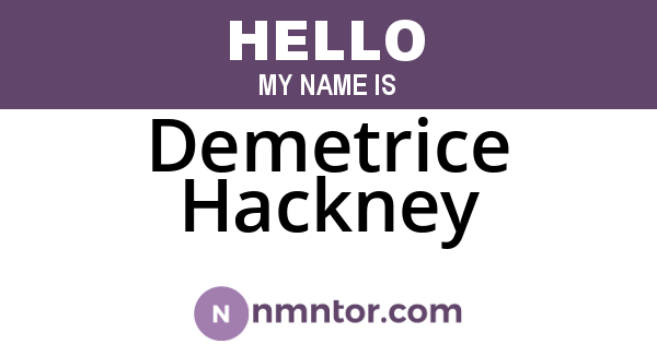 Demetrice Hackney