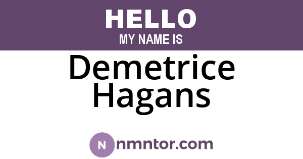Demetrice Hagans