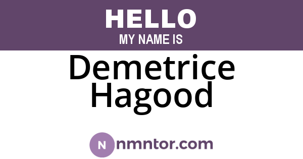 Demetrice Hagood