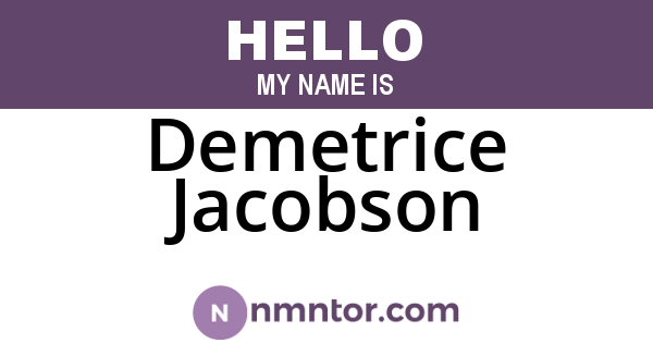 Demetrice Jacobson