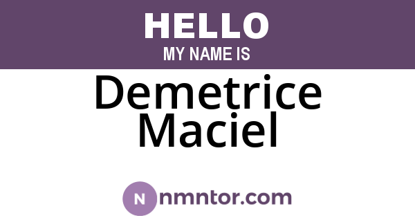 Demetrice Maciel