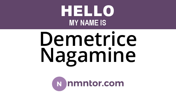 Demetrice Nagamine