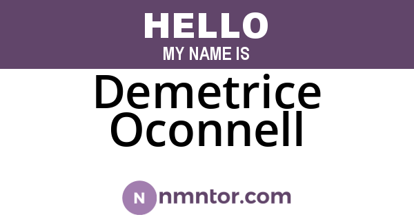 Demetrice Oconnell