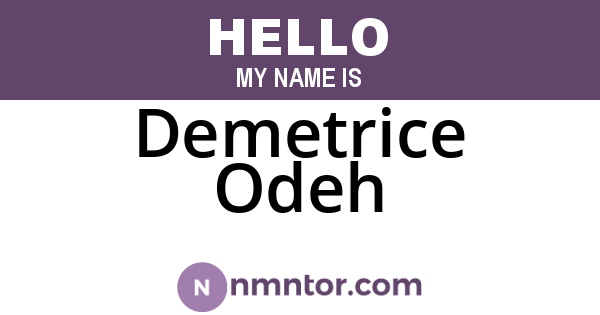 Demetrice Odeh