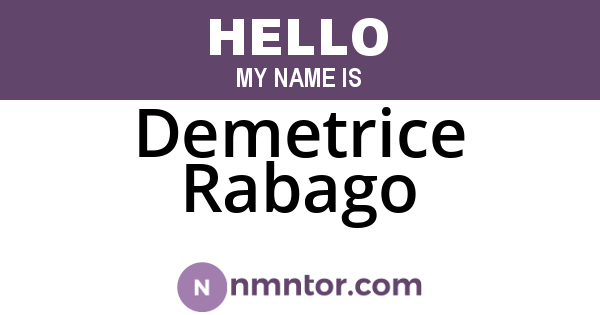 Demetrice Rabago