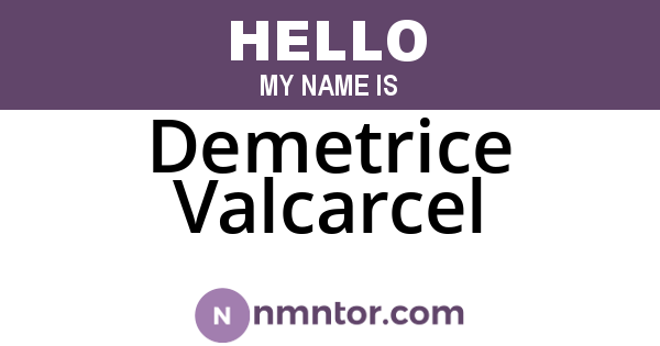 Demetrice Valcarcel
