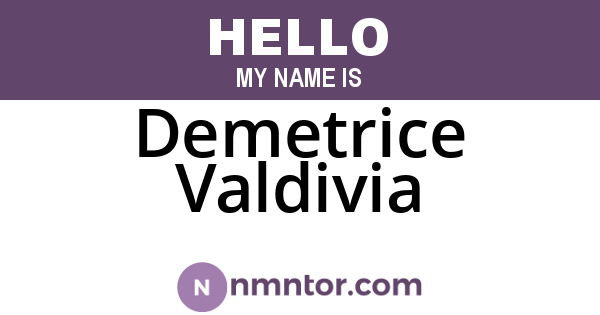 Demetrice Valdivia