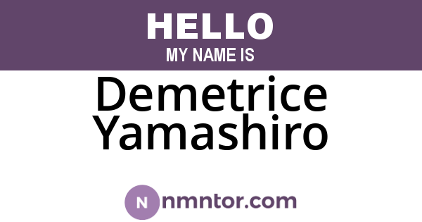 Demetrice Yamashiro