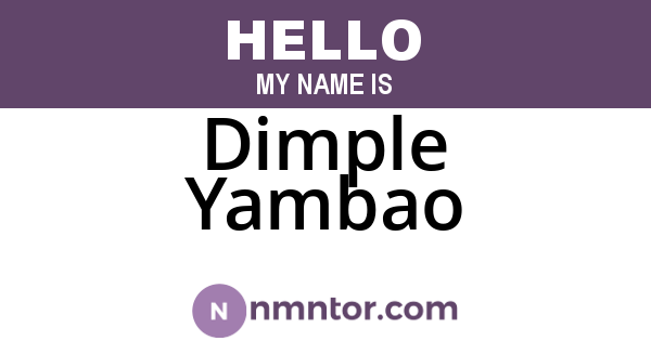Dimple Yambao