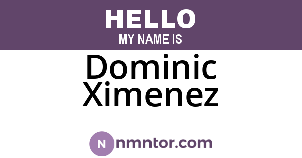 Dominic Ximenez