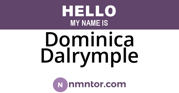 Dominica Dalrymple