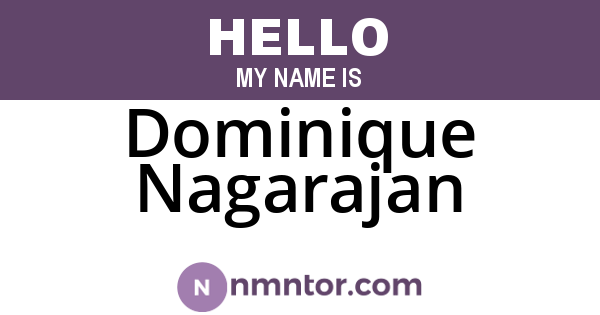 Dominique Nagarajan