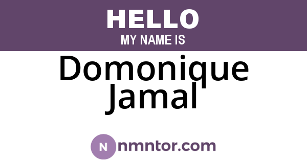 Domonique Jamal