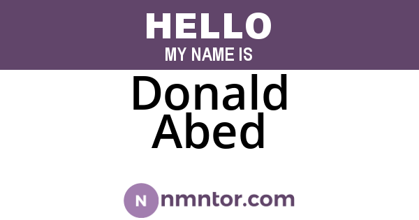 Donald Abed