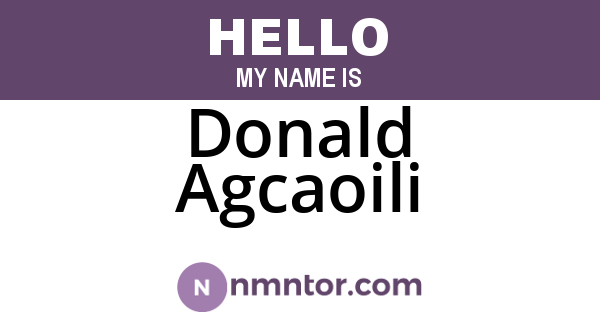 Donald Agcaoili