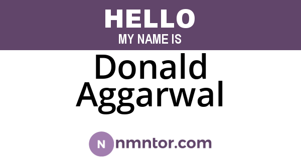 Donald Aggarwal