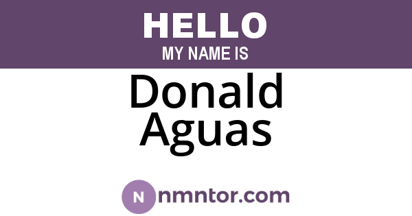 Donald Aguas