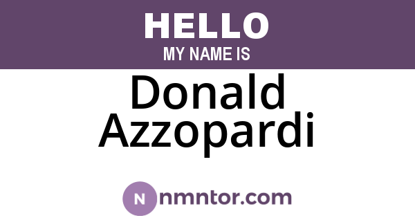 Donald Azzopardi
