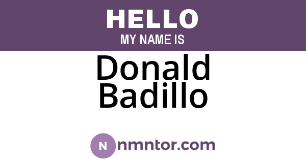 Donald Badillo