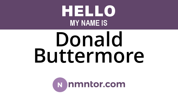 Donald Buttermore