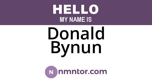 Donald Bynun
