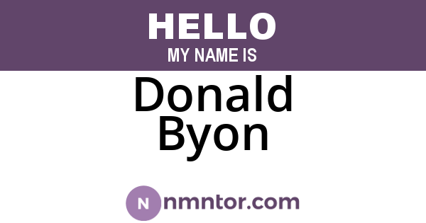 Donald Byon