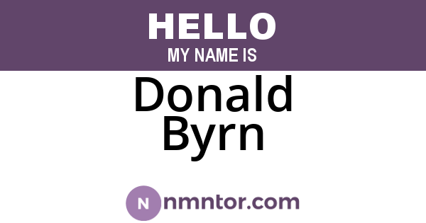 Donald Byrn