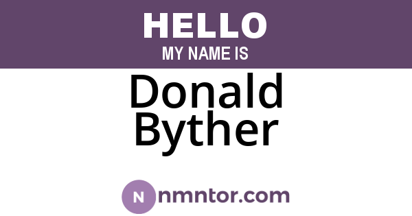 Donald Byther