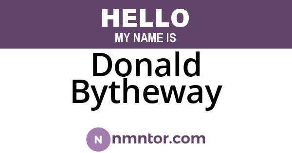 Donald Bytheway